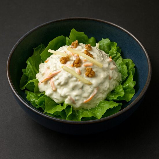 Cheese salat with apples and carrots kg