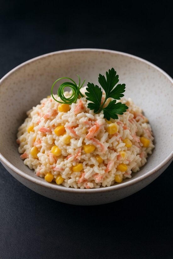 Crab salad with corn and rice kg