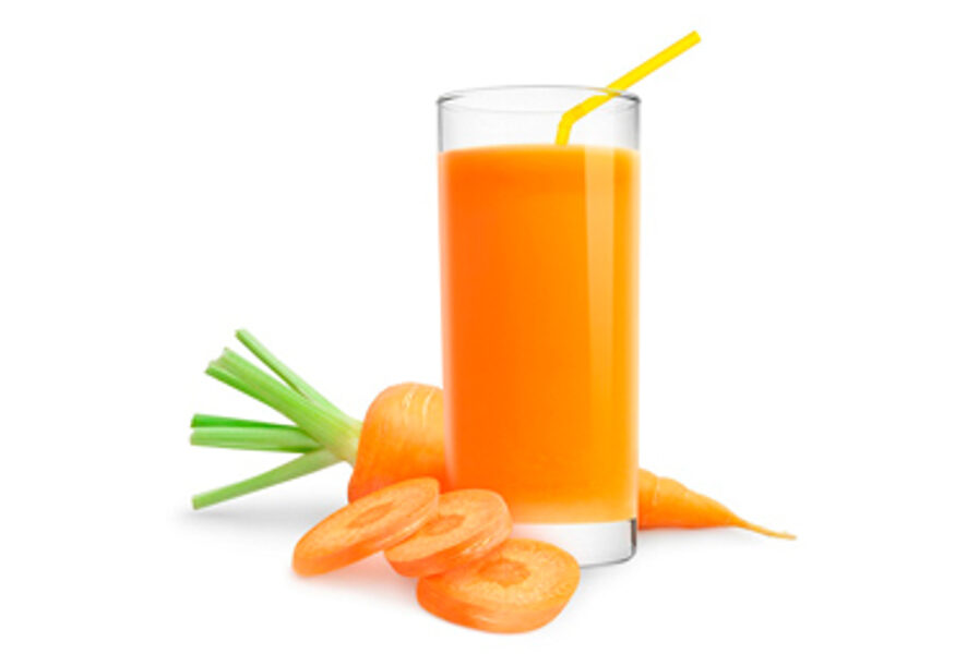 Fresh carrot juice